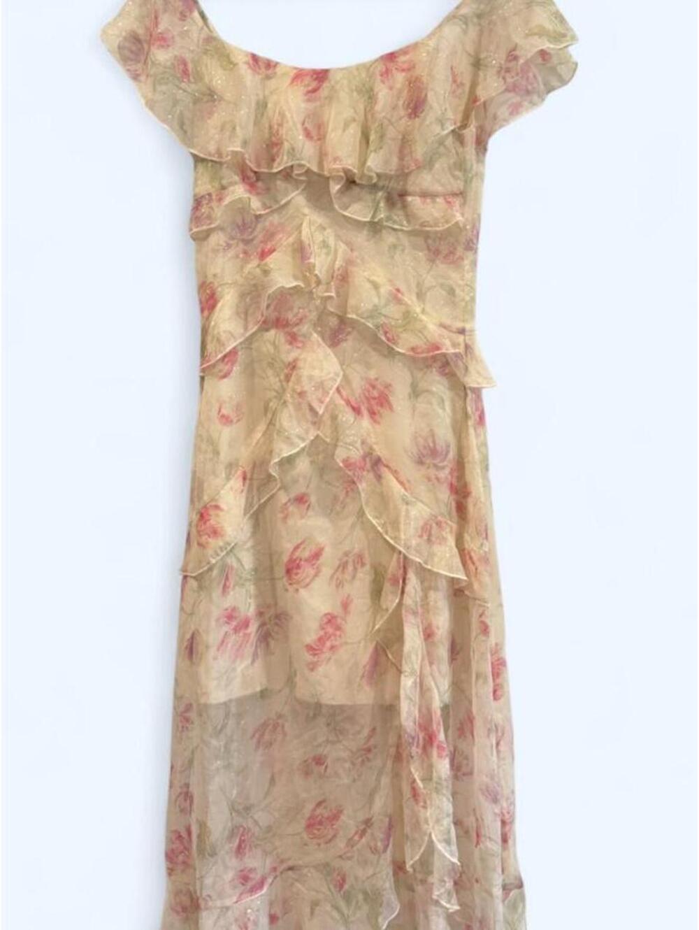 American Vintage Women's Multi and Cream Dress